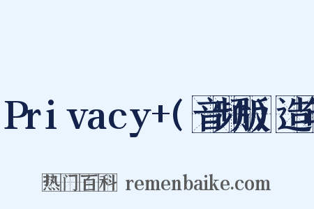 Privacy+(音频版)造句是什么意思的图片